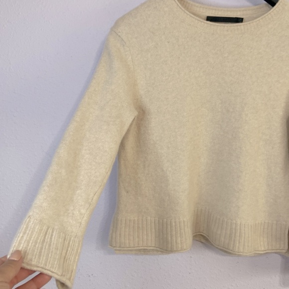 Jenni Kayne Women Oatmeal Will and Cashmere Blend Sweater Size M - Picture 3 of 8